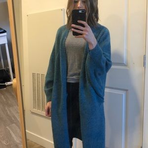 Topshop oversized cardigan blue
